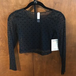 Spanx sheer fashion crop top